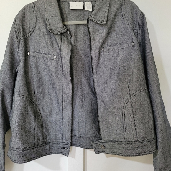 Liz Clairbone Womens Gray Denim Jacket - Picture 11 of 16